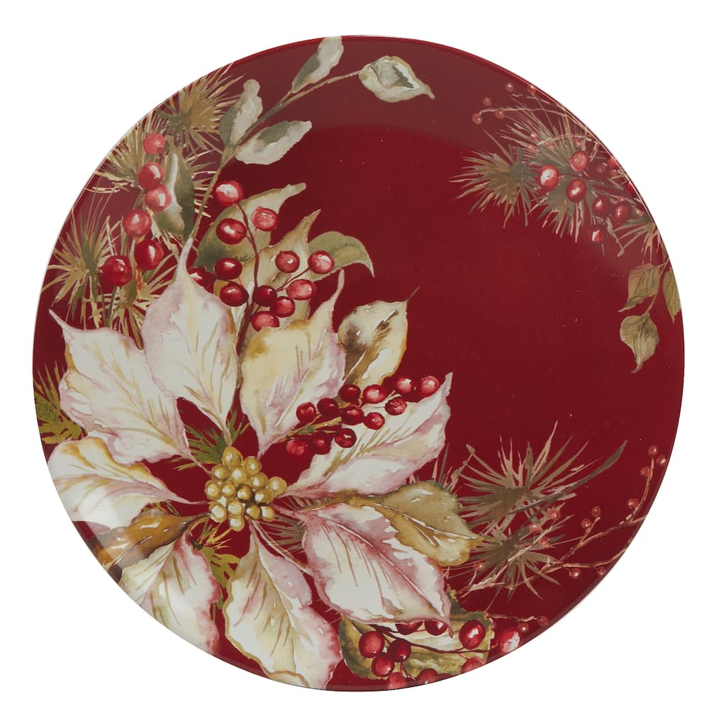 Certified International Winters Joy 11" Dinner Plates, Set of 4 Assorted Designs - 11-inch