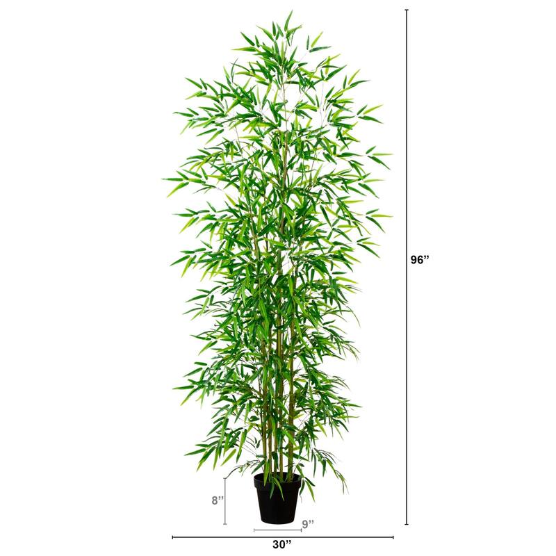 Potted Bamboo Artificial Tree - 8' - Green