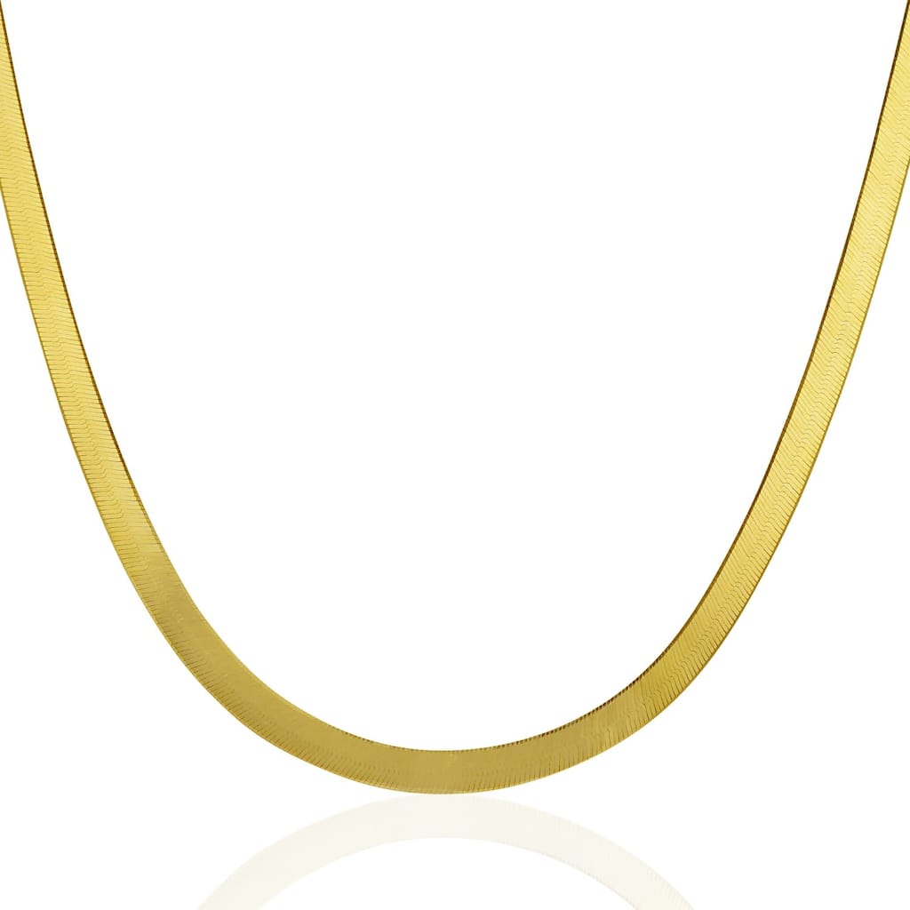 MayaMila 5.0mm 14k Yellow Gold Super Flex Herringbone Chain
