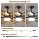 preview thumbnail 18 of 64, 44"/52" Palm Leaf Tropical Ceiling Fan with Light and Remote,Indoor and Outdoor Ceiling Fan,Waterproof