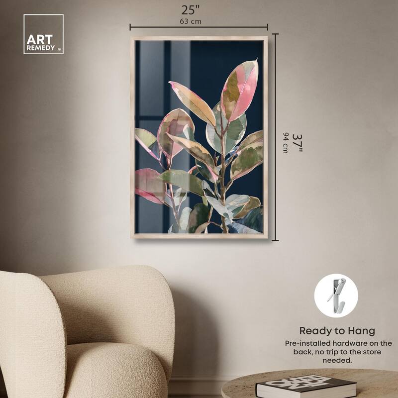 Fuchsia Frond II Shadowbox by Art Remedy