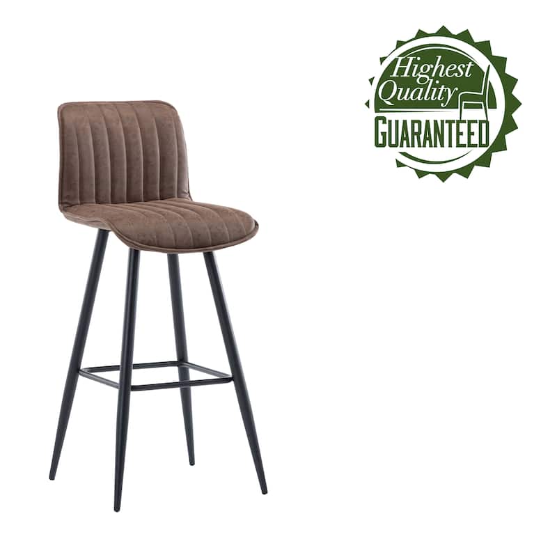 Porthos Home Jada Set Of 2 Counter Height Chairs, PU Leather, Armless