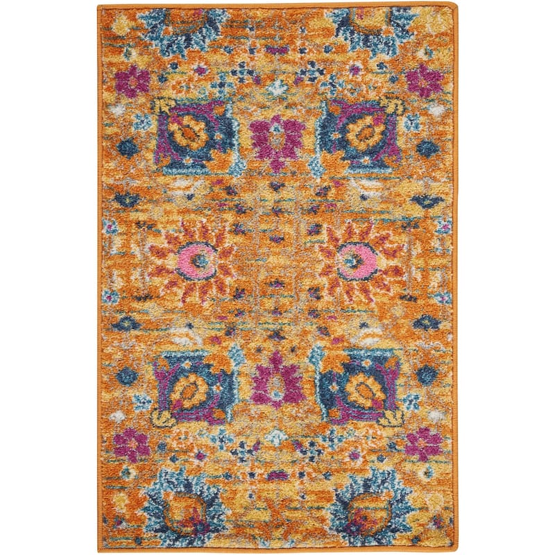 Nourison Passion Boho French Country Floral Area Rug.