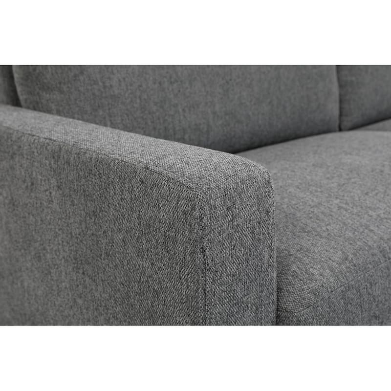 Miles Mid Century Modern Couch 3 Seater Sofa with Reversible Back Pillows Large