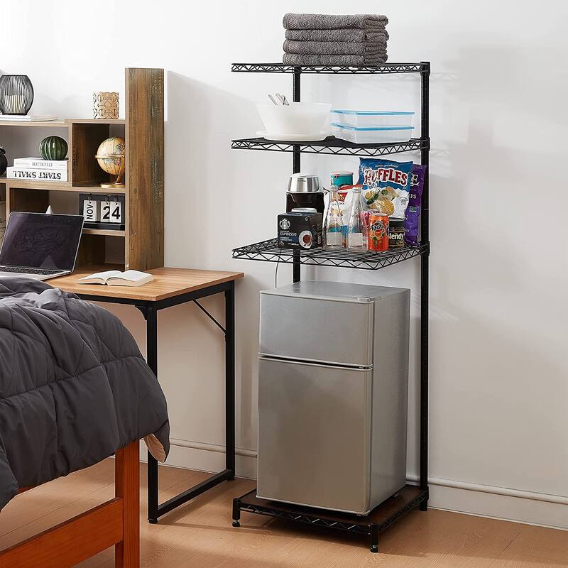 Suprima® Floating Shelf Mini Fridge Stand by DormCo - Black