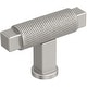 preview thumbnail 15 of 15, Amerock BP37621 Balata 9/16" Knurled Bar Cabinet Knob Satin Nickel