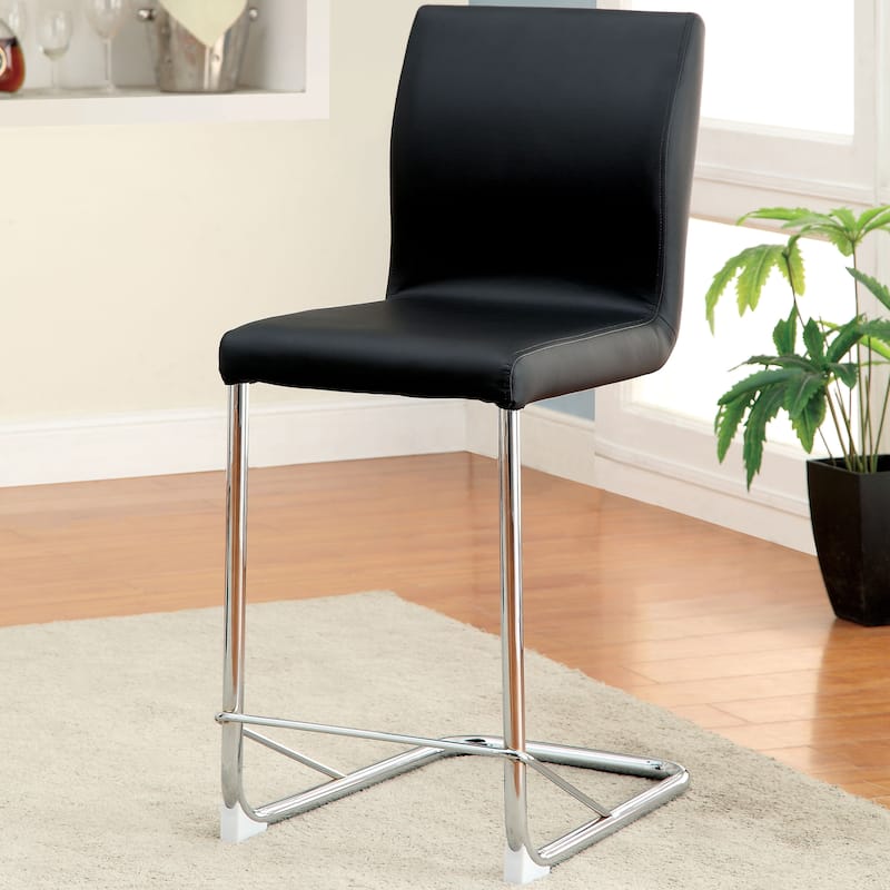 Raji Modern Faux Leather Counter Height Stools (Set of 2) by Furniture of America