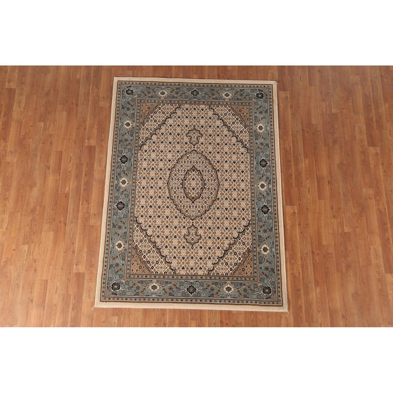Geometric Tabriz Turkish Oriental Area Rug Machine Made Carpet - 4'5" x 6'0"
