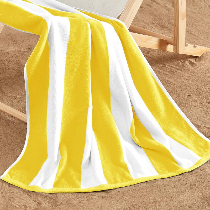 Luxurious Cotton Cabana Stripe Beach Towel