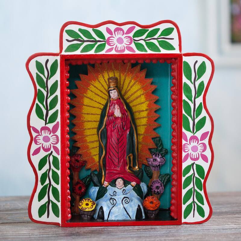 Novica Handmade Mary Wood Retablo