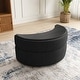 preview thumbnail 10 of 10, Moon Crescent Storage Upholstered Ottoman