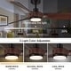 preview thumbnail 105 of 157, YUHAO SylvanAir Modern 52 in. Flush Mount Outdoor/Indoor Ceiling Fan with 3 Solid Wood Blades and DC Reversible Motor