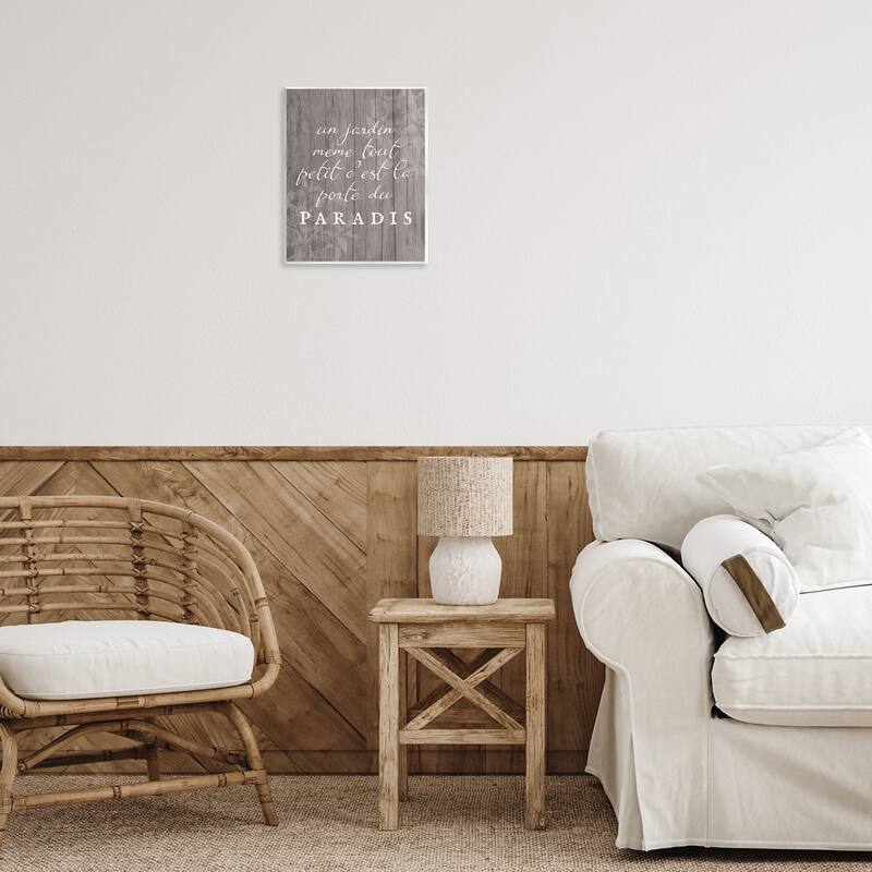 Stupell Uplifting French Garden Phrase Wall Plaque Art Design By Lil' Rue