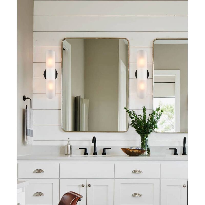 Syracuse Modern 2-Bulbs Cylinder Sconce Lighting Set of 2