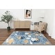 preview thumbnail 1 of 5, Kids Collection Stars, Planets, & Cheerful Animals Navy Rug