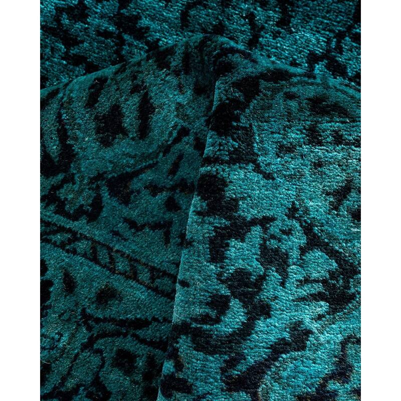 Contemporary Overdyed Wool Hand Knotted Runner - 2' 6" x 6' 7"
