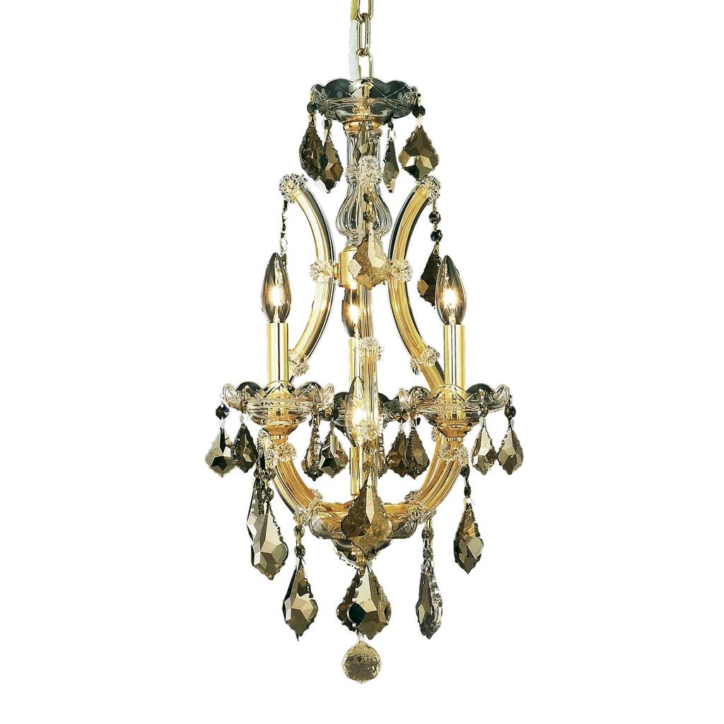 Fleur Illumination Collection Pendant D:12in H:22in Lt:4 Gold Finish