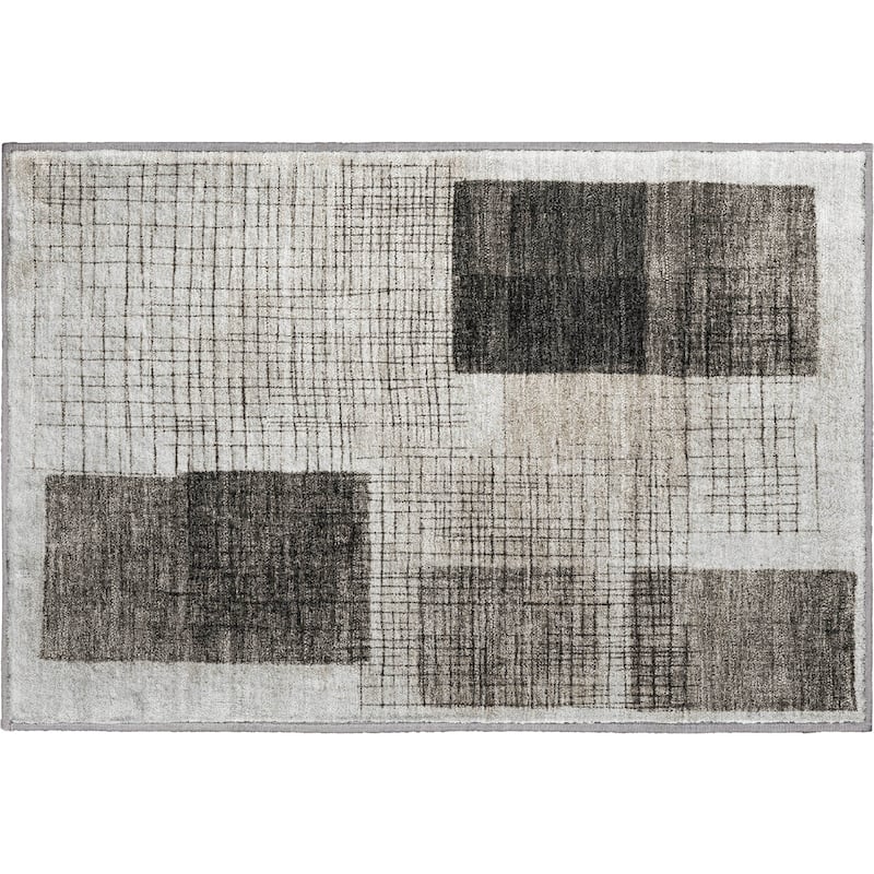 Premium Washable Super Soft Geo Hatch Mayfield Rug