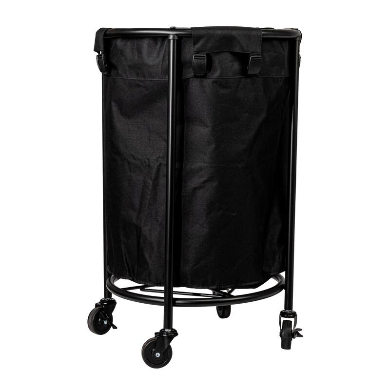 Household Essentials Metal Frame Laundry Hamper with Wheels