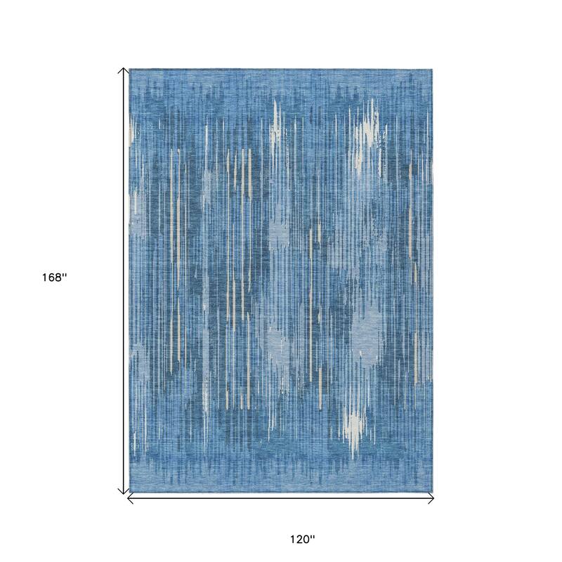 HomeRoots Striped Transitional Rectangle Outdoor Rug