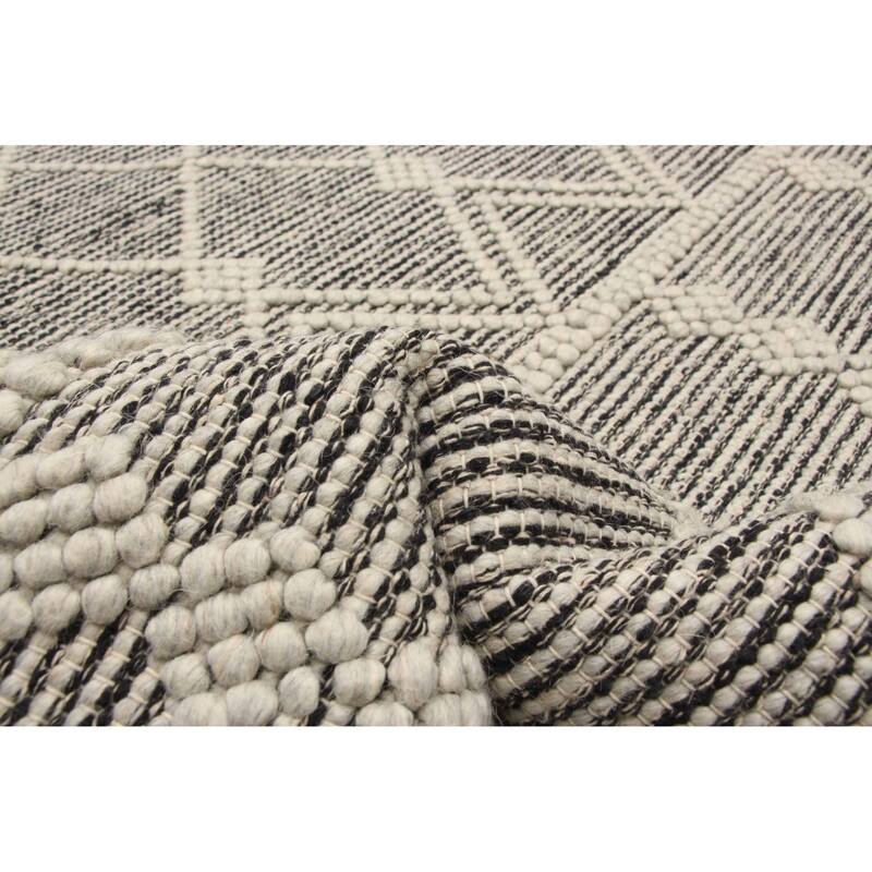 ECARPETGALLERY Braid weave Sienna Khaki Wool Rug - 4'11 x 8'4