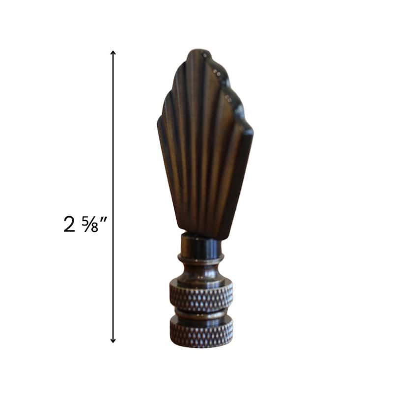 Art Deco Lamp Finial Antique Brass, 2.5"h