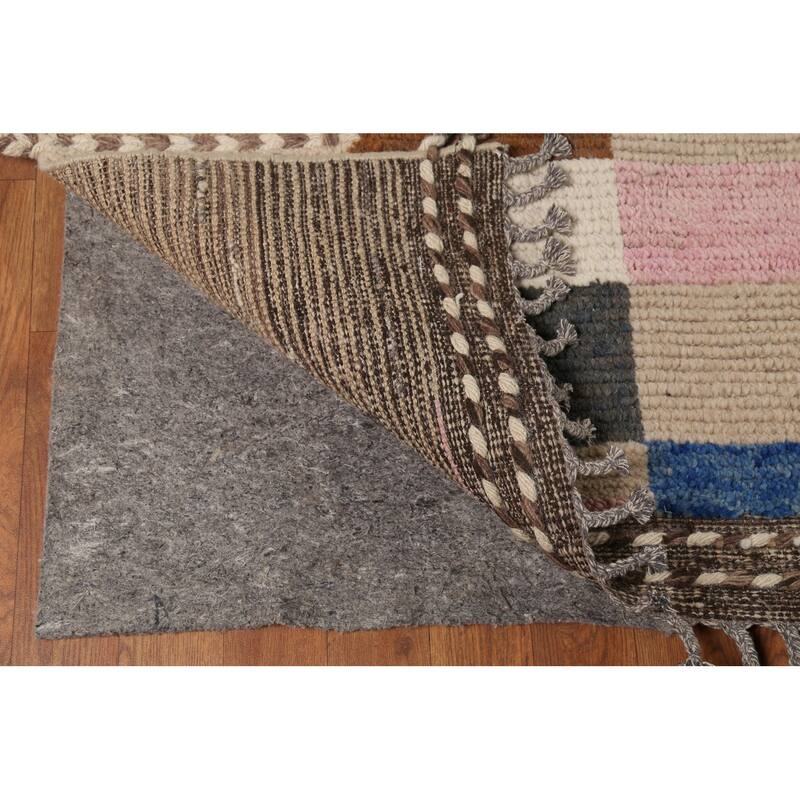 All-Over Geometric Moroccan Oriental Area Rug Hand-Knotted Wool Carpet - 8'11"x 12'4"