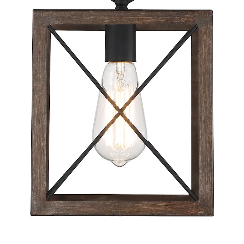 Kiro 1-light Modern Farmhouse Rectangle Pendant Light with UL Certified - N/A
