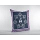 preview thumbnail 3 of 2, 16" Navy Purple Horse Suede Throw Pillow