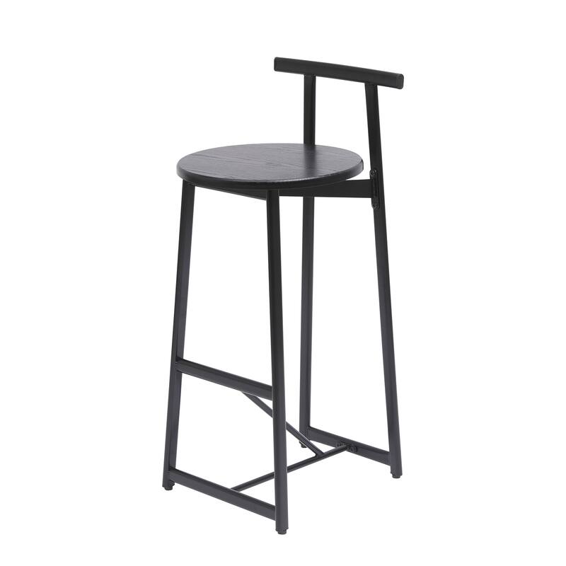 Bar Stools Kitchen Island Bar Chairs Set Of 3 Metal Counter Barstools With Backrest For Dining Pub Room