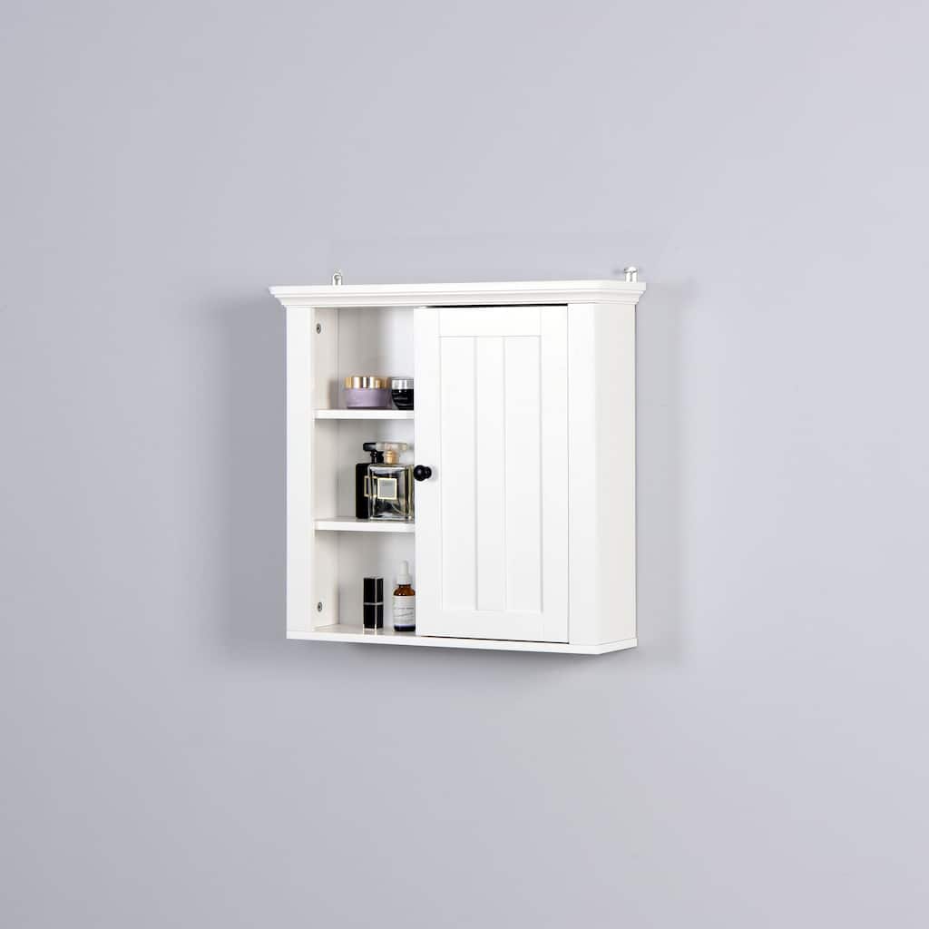 Bathroom Medicine Cabinet with Adjustable Shelf for Over Toilet Storage, Waterproof MDF Construction, Easy Assembly