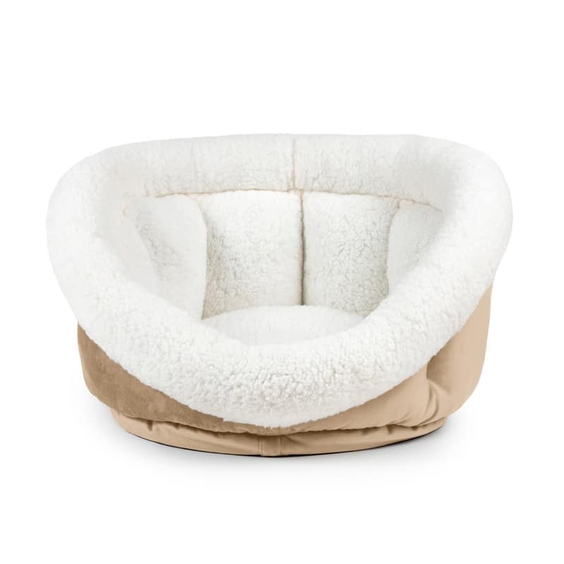 Sherry Kline Pets Small Cuddler Cup Pet Bed - Taupe - 18x18