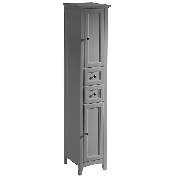 Shop Fresca Oxford Gray Tall Bathroom Linen Cabinet ...