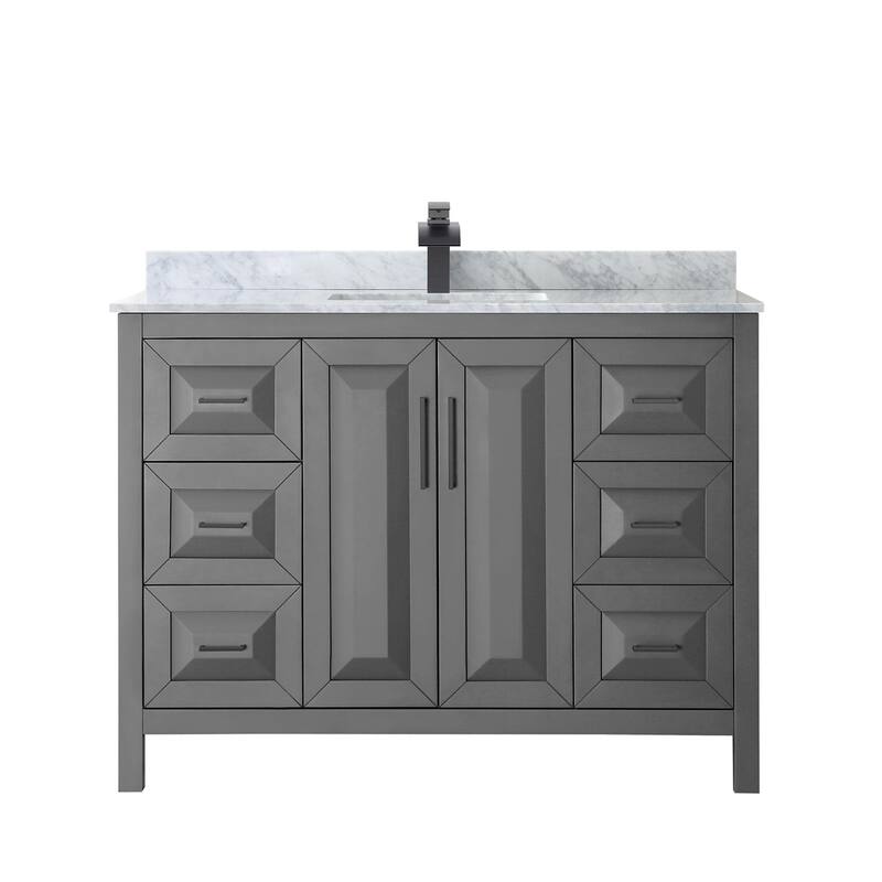 Wyndham Collection Daria 48" Free Standing Single Vanity Set with MDF