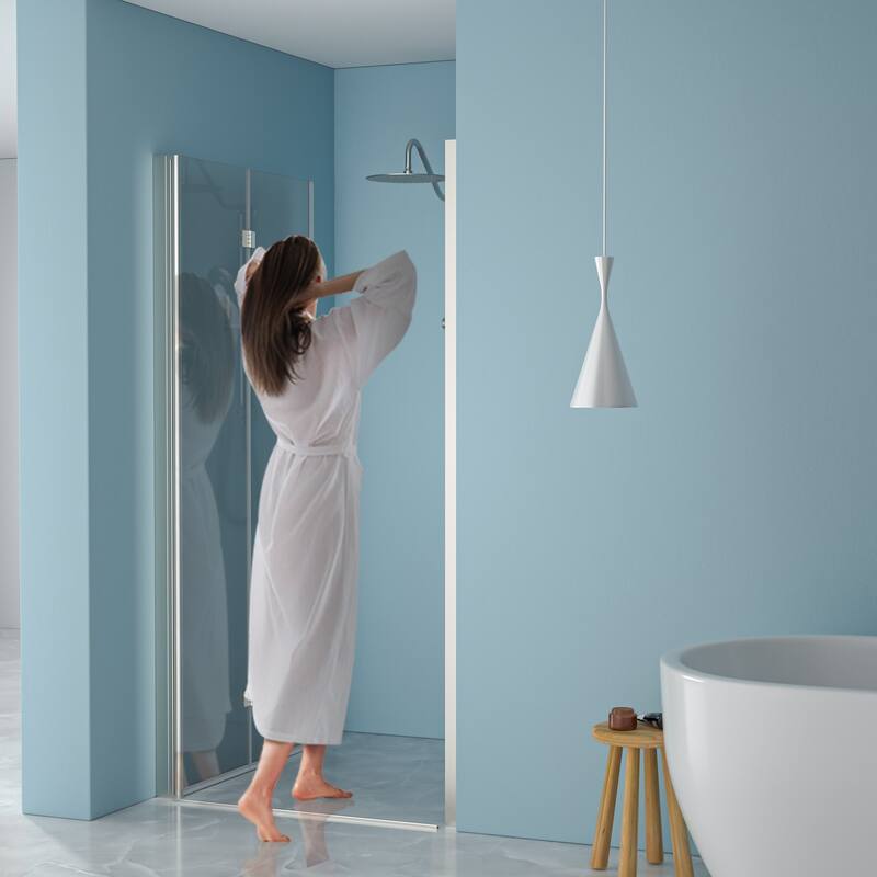 30"W x 72"H Pivot Frameless Swinging Shower Door