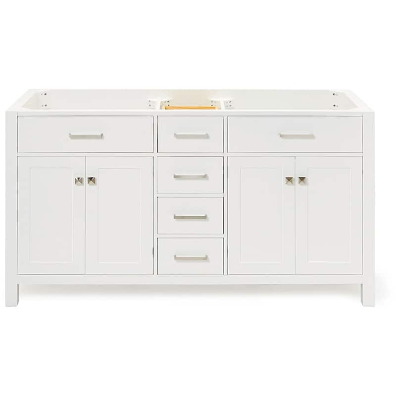 Ariel H060D-BC Bristol 60" Double Free Standing Vanity Cabinet Only - White - Colored