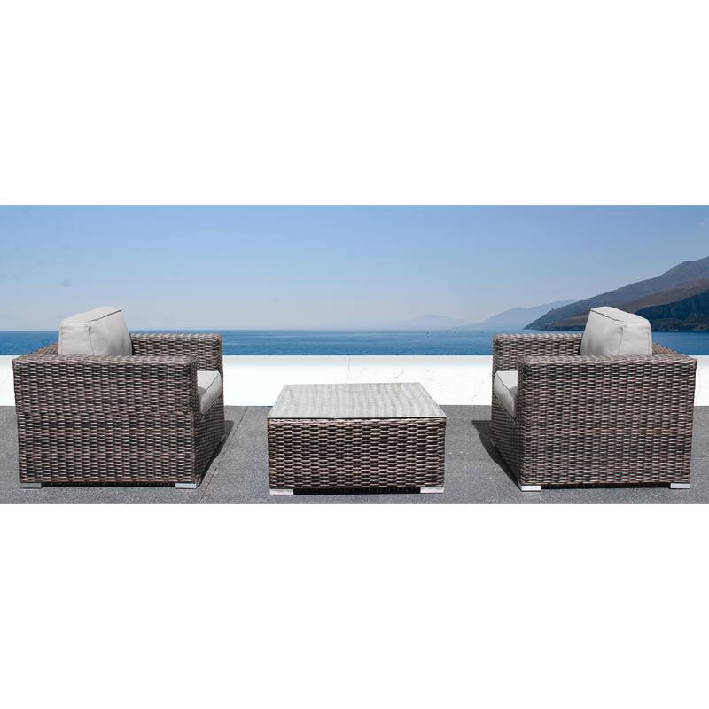 LSI 2 - Person Seating Group with Sunbrella Cushions - Brown