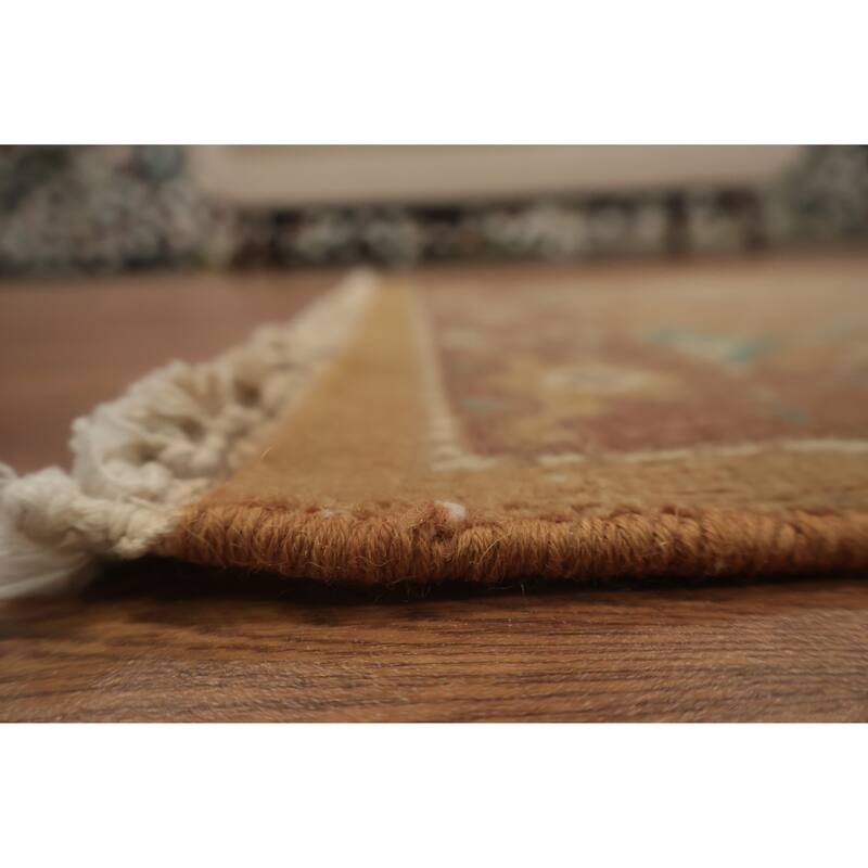 Hand Knotted Oriental 100% Wool Carpet Traditional All-Over Brown Ziegler Area Rug - 3' 11'' X 2' 1''