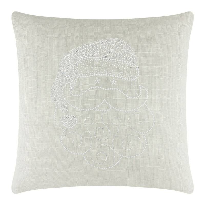 Sparkles Home Santa Rhinestone Pillow - Linen - 16 x 16