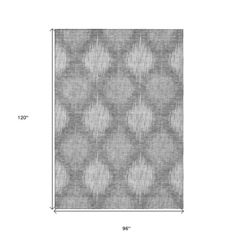 HomeRoots Ikat Transitional Rectangle Outdoor Rug