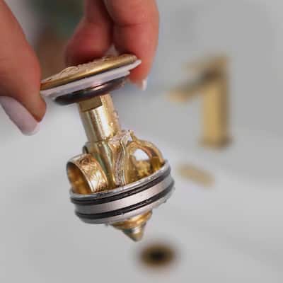 STYLISH Pop-Up Bathroom Sink Drain with Overflow D-700