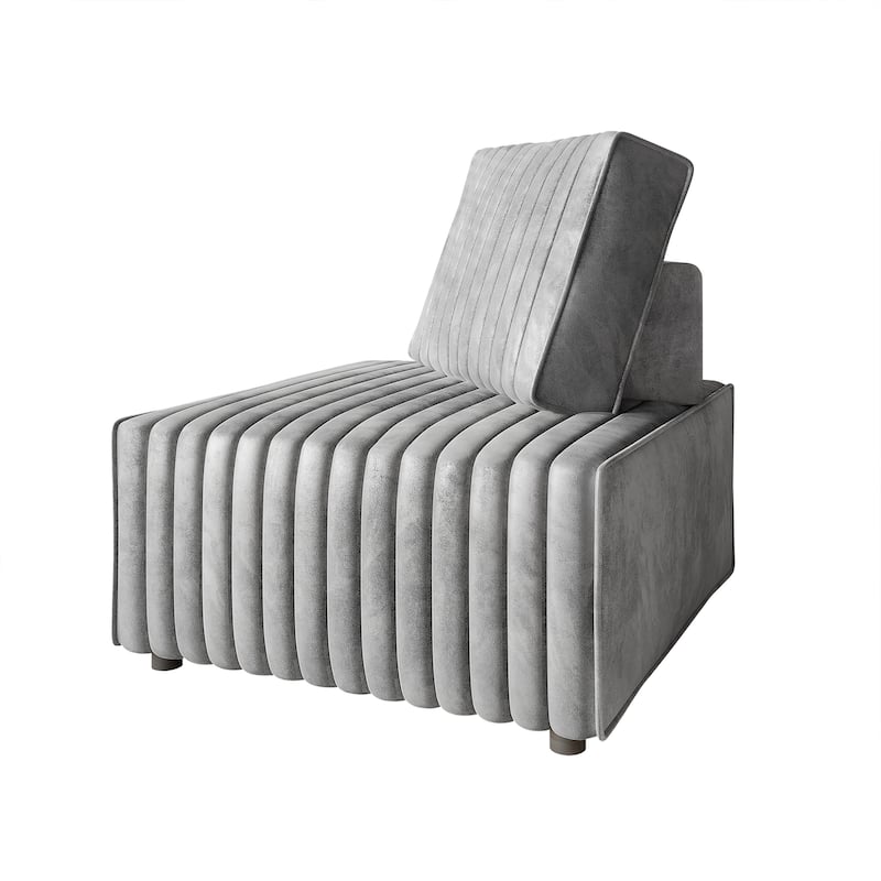 CraftPorch Contemporary Clean-Line Linen Upholstered Corner Seat