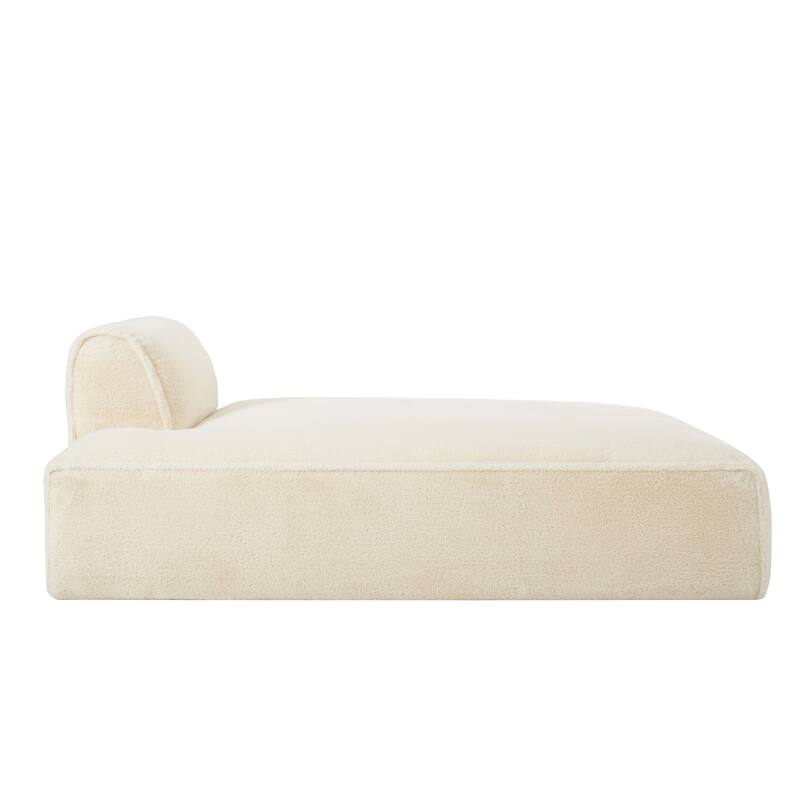 72" Beige Fabric Oversized Modular Sofa Bed, Compressed, No Assembly, for Living Room