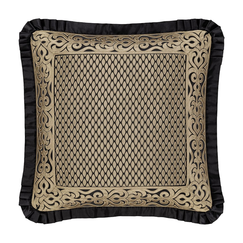 J. Queen New York Bolero Black And Gold Euro Sham