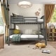 preview thumbnail 24 of 29, Furniture of America Hayes Twin over Full Solid Wood Detachable Bunk Bed with Ladder Grey