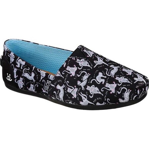 Skechers Women's BOBS Plush Zen Kitty Alpargata Black. Opens flyout.