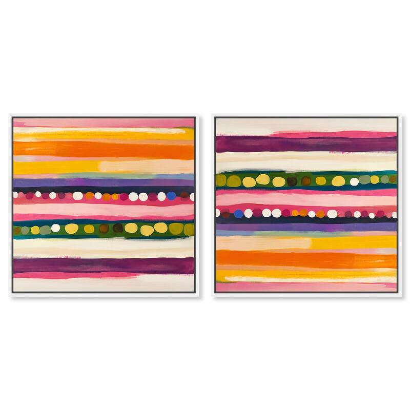 Neon Pastels Sneakers Canvas by Art Remedy - 16" x 24" - Black