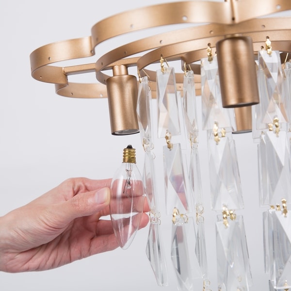 Rose gold crystal chandelier on sale