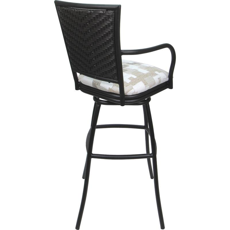 Set of 3 Outdoor Indoor Bar Stool Counter, Extra Tall - Erin with Arms