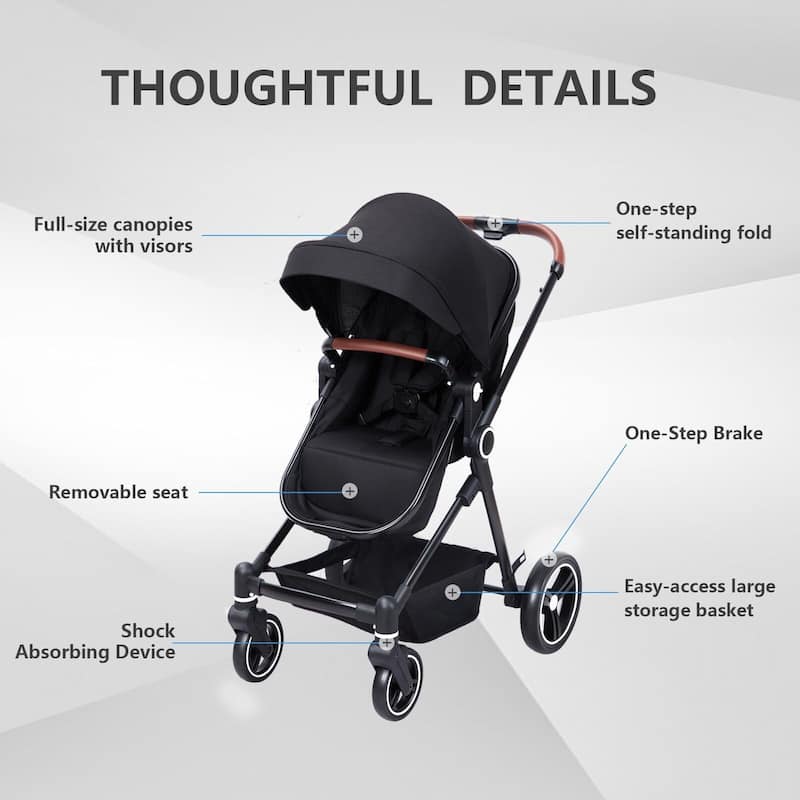 Convertible Baby Stroller for Toddler 1-3